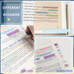 560pcs Sticky Notes & Tabs with Highlighter Tapes & Book Tabs