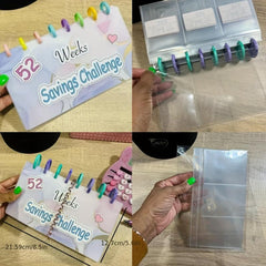 1pc Savings Binder 52 Week Savings Challenge Binder Reusable Budget Book