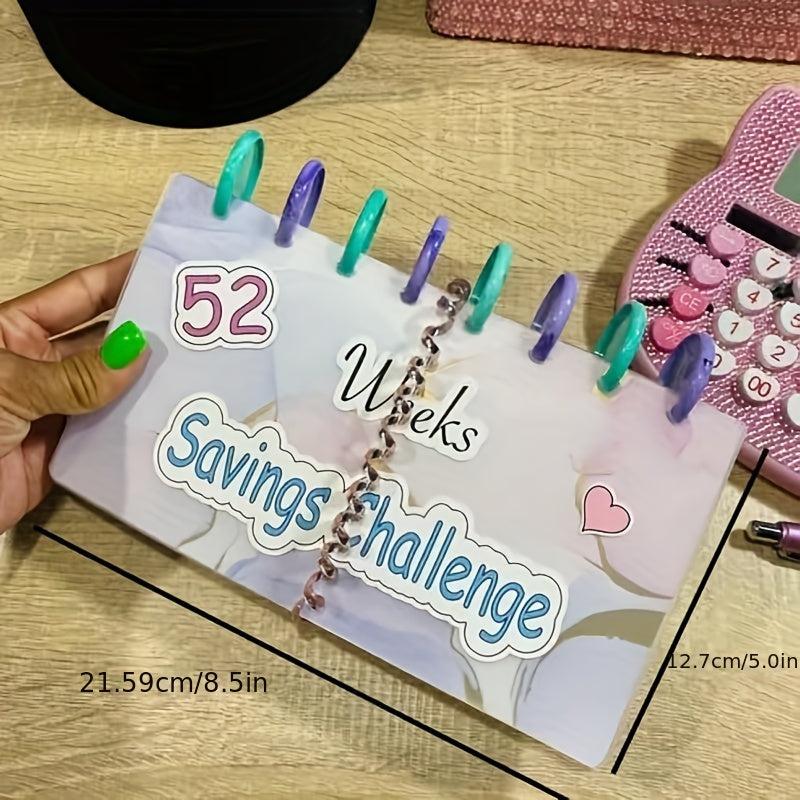 1pc Savings Binder 52 Week Savings Challenge Binder Reusable Budget Book