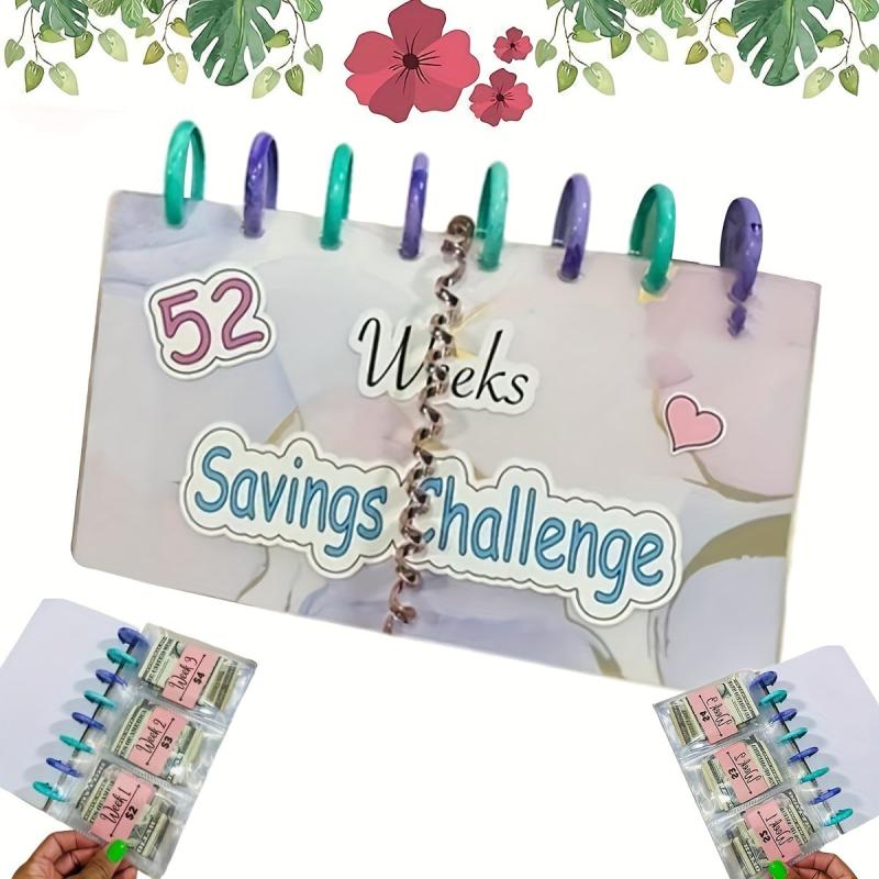 1pc Savings Binder 52 Week Savings Challenge Binder Reusable Budget Book