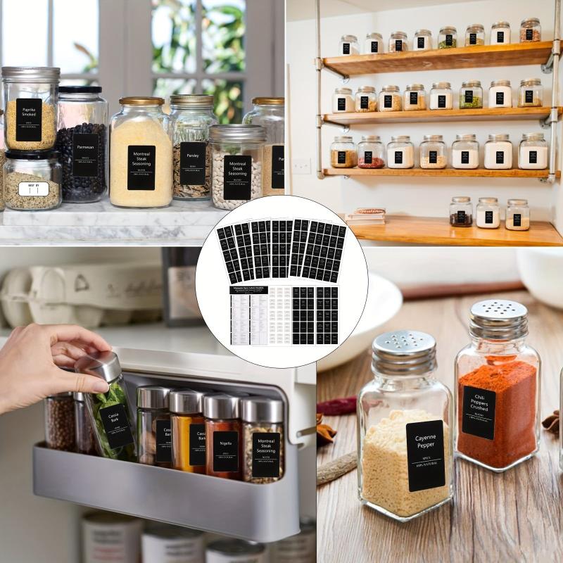 Minimalist Removable Spice Labels - Waterproof Seasoning Stickers