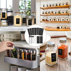 Minimalist Removable Spice Labels - Waterproof Seasoning Stickers