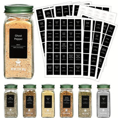 Minimalist Removable Spice Labels - Waterproof Seasoning Stickers