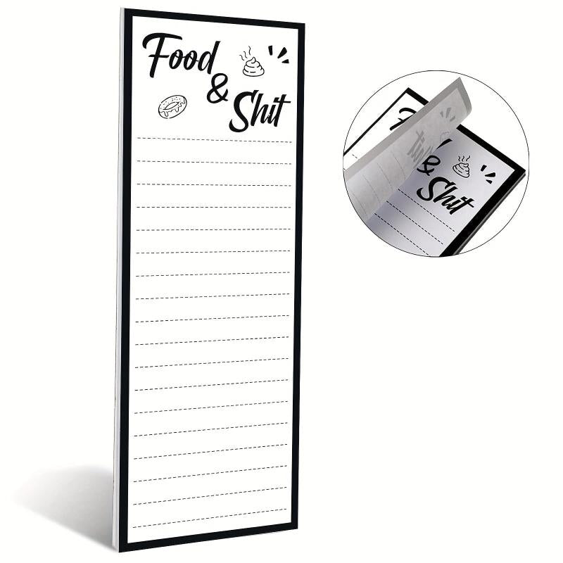 2pcs Magnetic List Notepad Funny Grocery List 50 Sheets