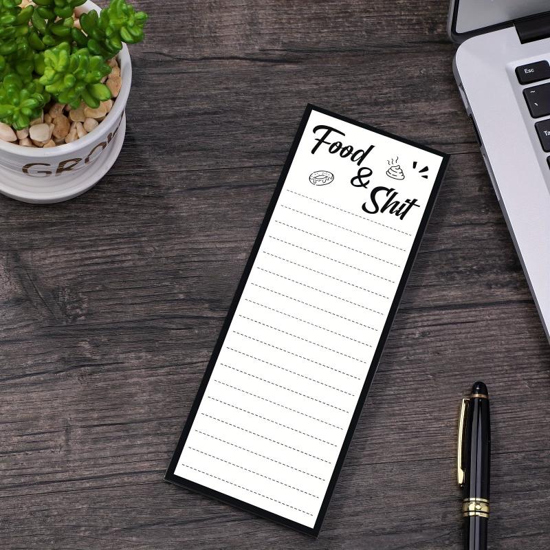 2pcs Magnetic List Notepad Funny Grocery List 50 Sheets