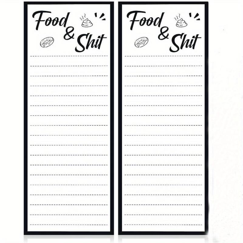 2pcs Magnetic List Notepad Funny Grocery List 50 Sheets