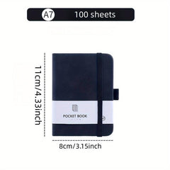 Colorful Pocket Notepad 100 Sheets Elastic Band