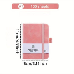 Colorful Pocket Notepad 100 Sheets Elastic Band