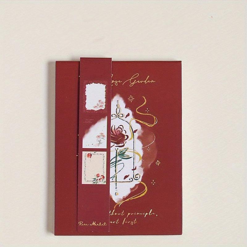 60 Sheets Rose Romantic Series Memo Pad - Student & Office Use