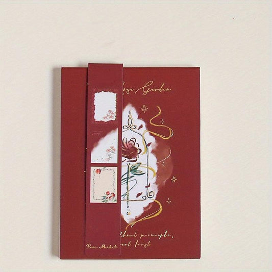 60 Sheets Rose Romantic Series Memo Pad - Student & Office Use