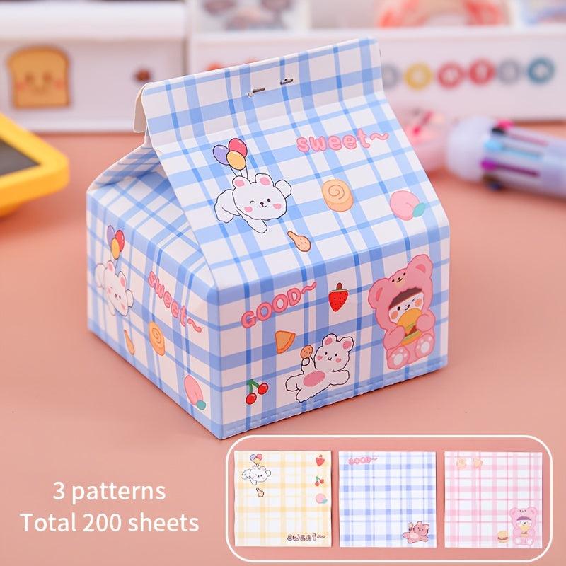 200 Sheets Milk Box Note Paper Stationery Supplies