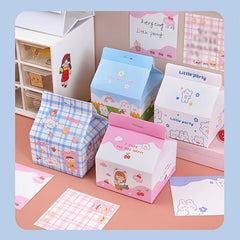 200 Sheets Milk Box Note Paper Stationery Supplies