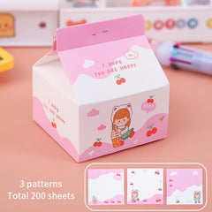 200 Sheets Milk Box Note Paper Stationery Supplies