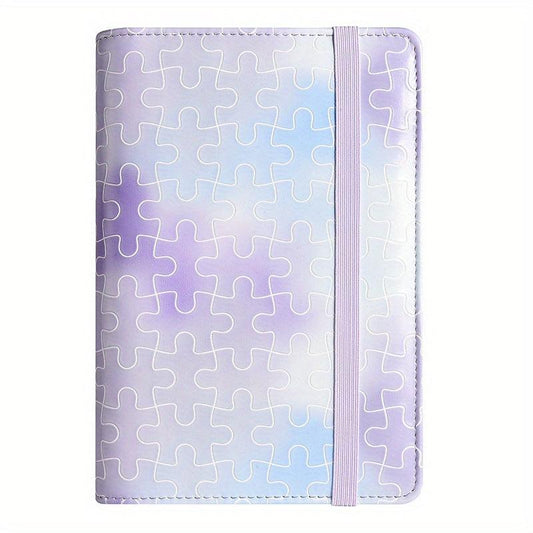 Bandage Relief Marble Pattern Leather Loose leaf Clip Notebook