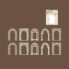 10pcs Pack Paper Space Time Series Lace Border Decoration Base Paper