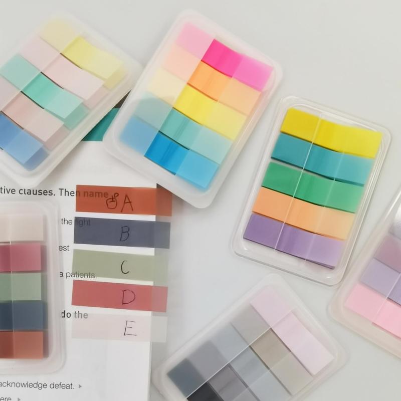 Pastel File Tabs Sticky Notes Flags Index Tabs for Annotating Books