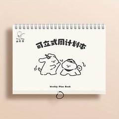 Cute Puppy Weekly Planner - A5 Vertical Layout