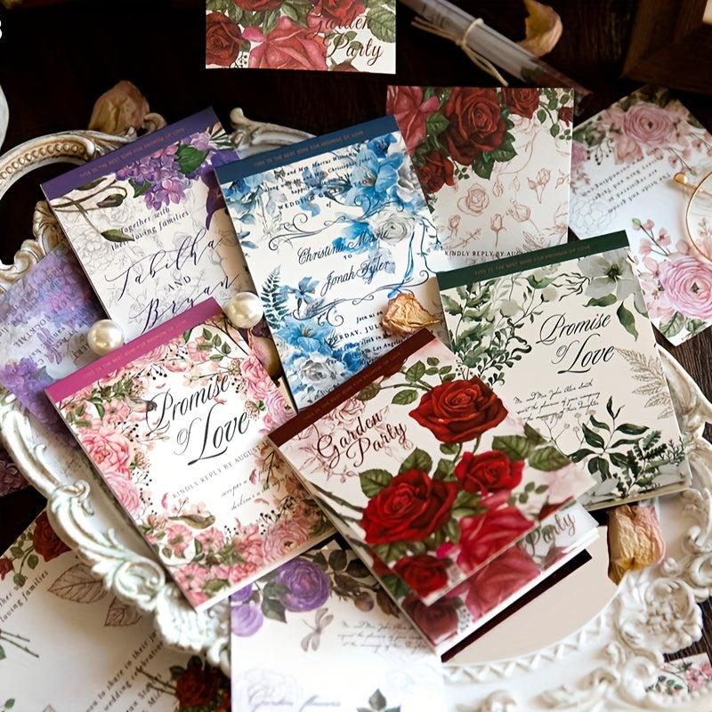 30 Sheets Vintage Scrapbooking Supplies Non Sticky Paper Kit Scrapbook Paper