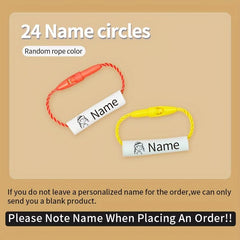 24pcs Custom Name Circle Buckle Reusable Waterproof Lanyard