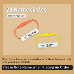 24pcs Custom Name Circle Buckle Reusable Waterproof Lanyard