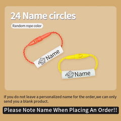 24pcs Custom Name Circle Buckle Reusable Waterproof Lanyard
