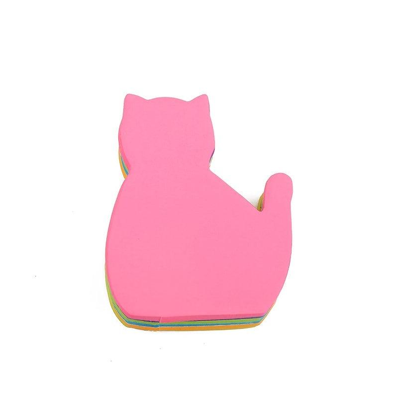 Cat Sticky Note Set - 6 Cartoon Cat Shape Sticky Note Paper