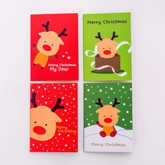 4pcs Cartoon Christmas Series Notebook Mini Pocket Small Book