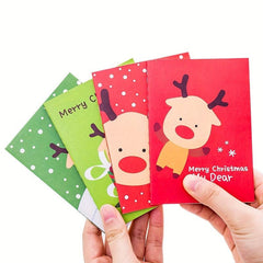 4pcs Cartoon Christmas Series Notebook Mini Pocket Small Book