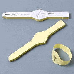 50pcs Wrist Watch Note Pad Bracelet Memo Watch Shape Note Pad Reminder