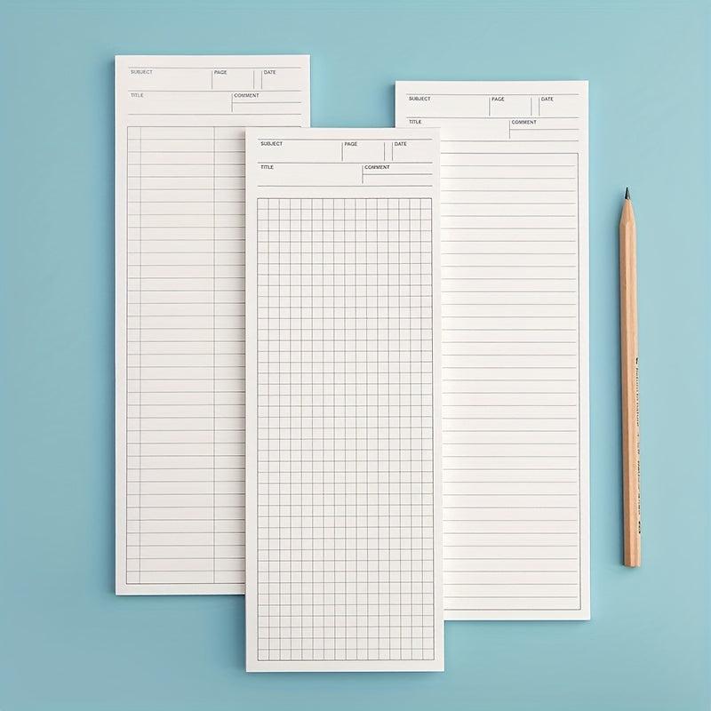 50sheets Long Notebook Planner Notepad Student Portable Pocket Memo Pad