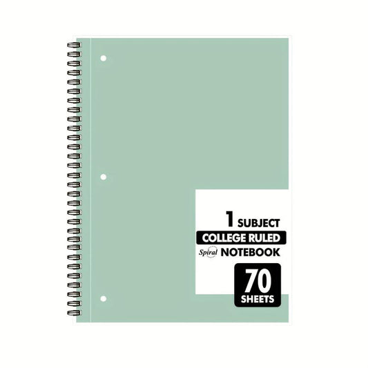 Spiral Notebooks 1 Subject College Ruled Paper 70 Sheets