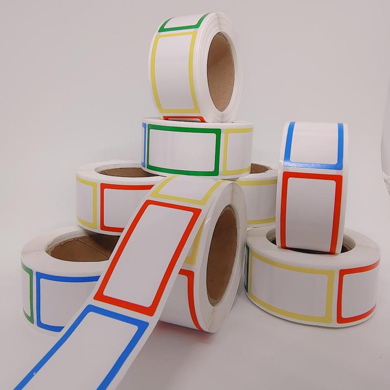 300 PCS Flat Border Labels Self-Adhesive Name Labels