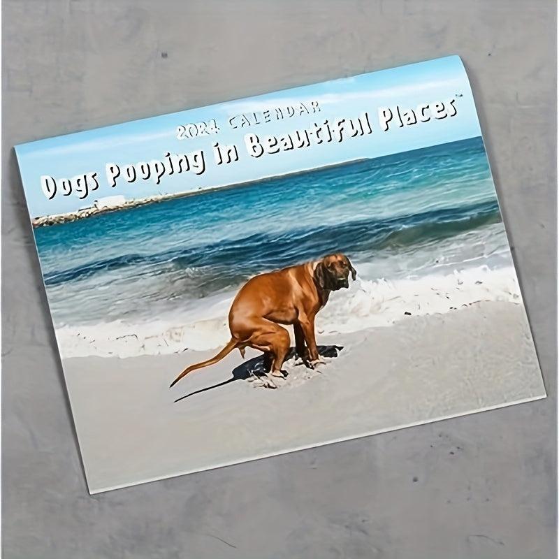 Dog Poop Wall Calendar Funny Gag Gift Hangable Monthly Wall Calendar