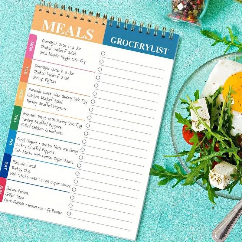 Weekly Meal Planner Pad with Tear Off Grocery Checklist