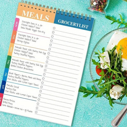 Weekly Meal Planner Pad with Tear Off Grocery Checklist
