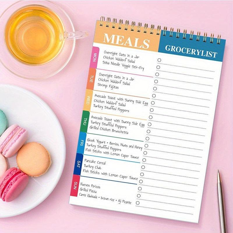 Weekly Meal Planner Pad with Tear Off Grocery Checklist