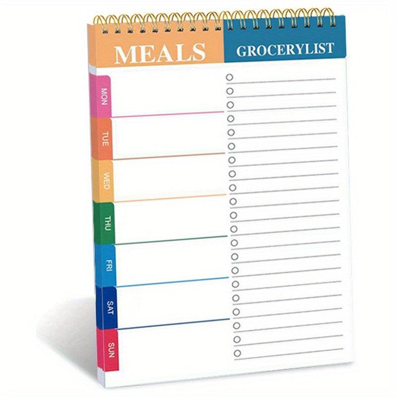 Weekly Meal Planner Pad with Tear Off Grocery Checklist