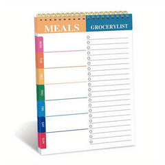 Weekly Meal Planner Pad with Tear Off Grocery Checklist