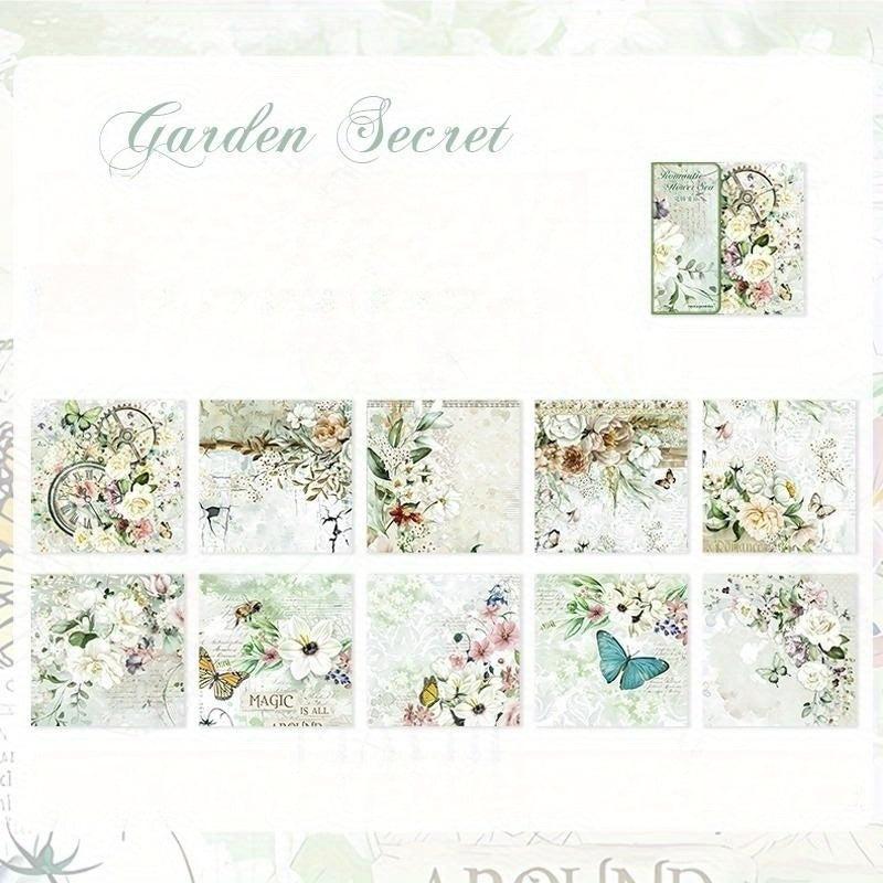 50 Sheets Romantic Flowers Sunshine Flower Theme DIY Stickers