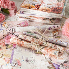 50 Sheets Romantic Flowers Sunshine Flower Theme DIY Stickers