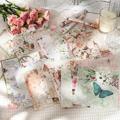 50 Sheets Romantic Flowers Sunshine Flower Theme DIY Stickers