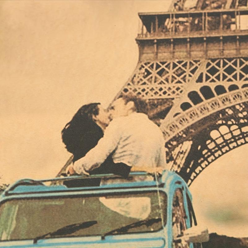 1pc Paris Eiffel Tower Nostalgic Photo Brown Paper Bar Poster Vintage Poster