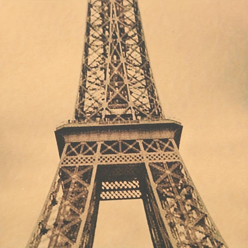 1pc Paris Eiffel Tower Nostalgic Photo Brown Paper Bar Poster Vintage Poster