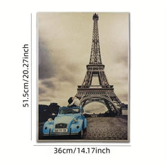 1pc Paris Eiffel Tower Nostalgic Photo Brown Paper Bar Poster Vintage Poster