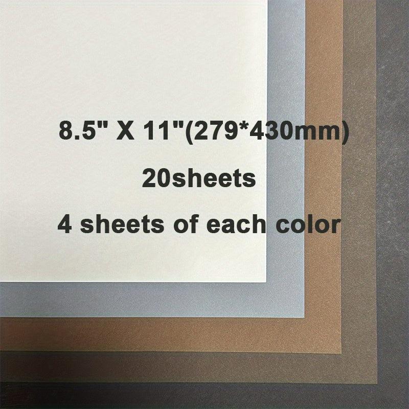20 Sheets A4 Gray Series Cards 180GSM for Crafts & DIY
