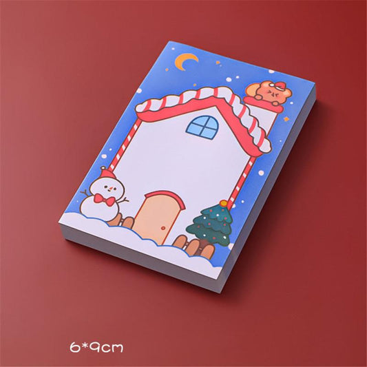 50 Sheets Christmas Memo Pad Sticky Notes School Supplies Paper Stickers