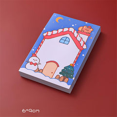 50 Sheets Christmas Memo Pad Sticky Notes School Supplies Paper Stickers