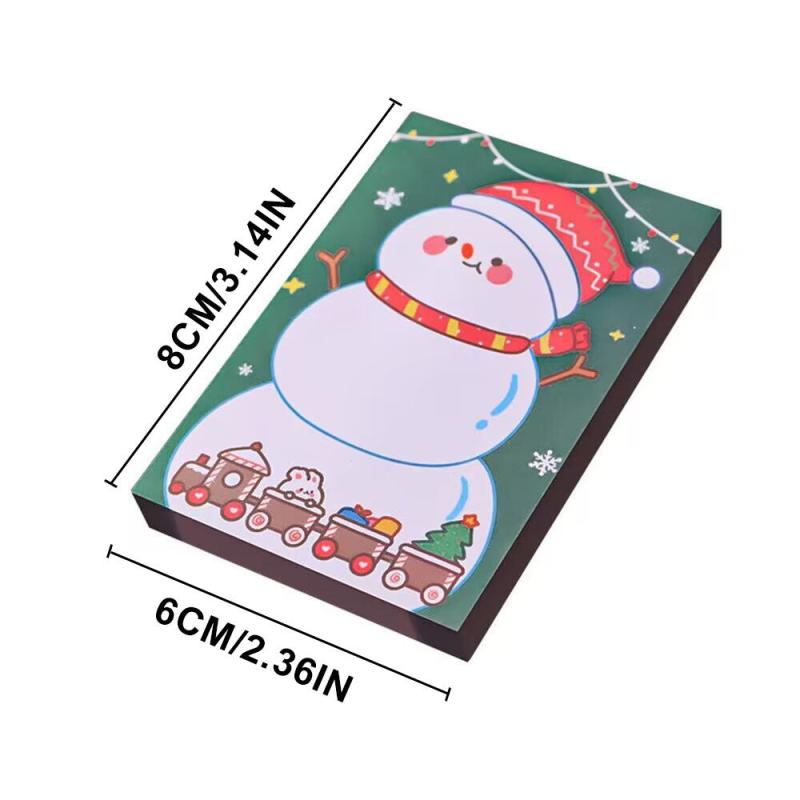 50 Sheets Christmas Memo Pad Sticky Notes School Supplies Paper Stickers