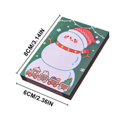 50 Sheets Christmas Memo Pad Sticky Notes School Supplies Paper Stickers