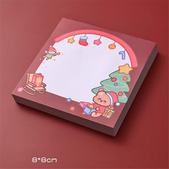 50 Sheets Christmas Memo Pad Sticky Notes School Supplies Paper Stickers